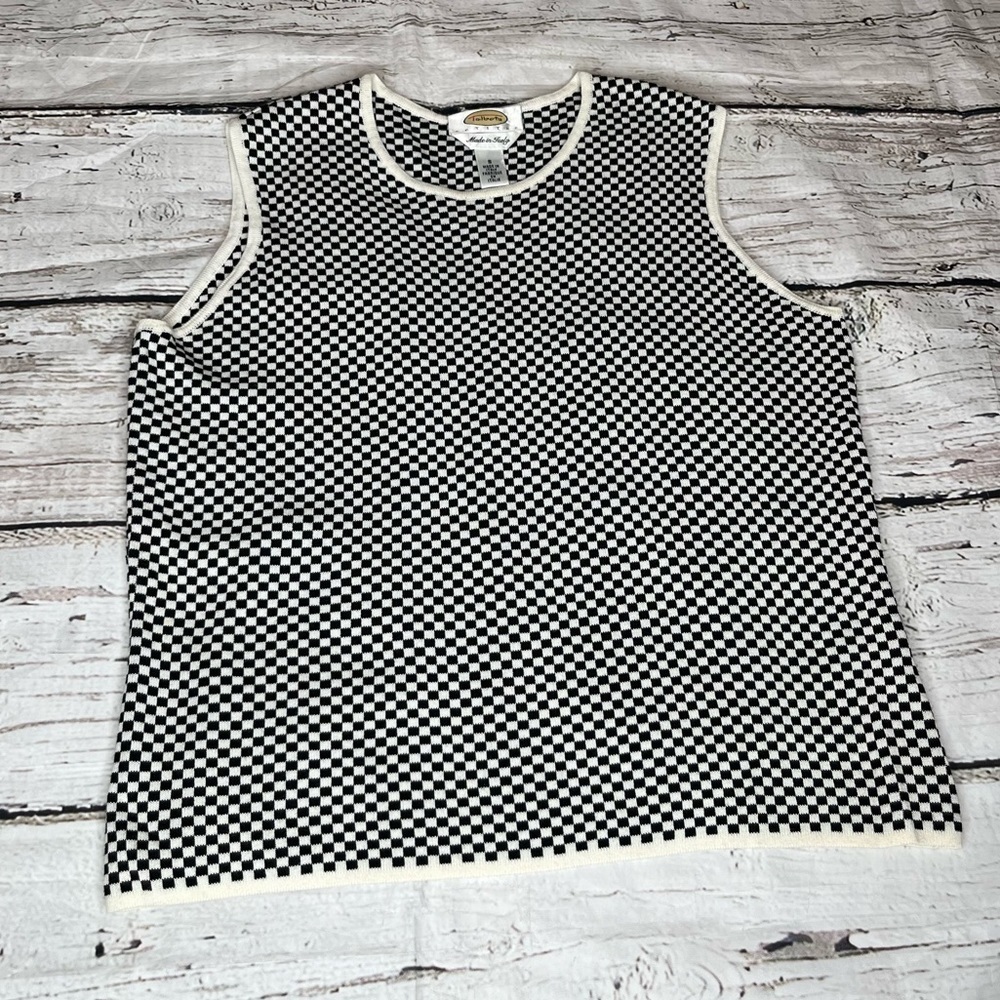 Talbots Checkered Sleeveless Top Size S - Picture 1 of 5